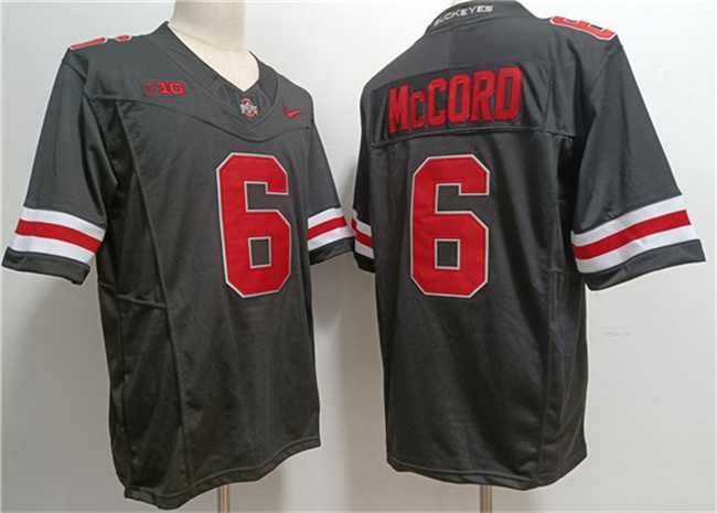 Mens Ohio State Buckeyes #6 Kyle McCord Black 2023 F.U.S.E. Limited Stitched Jersey->->NCAA Jersey